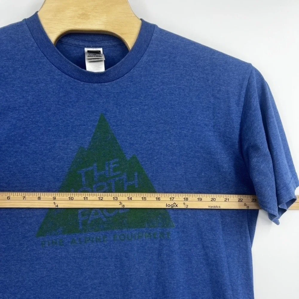The North Face Men's Blue Heather Mountain Logo Graphic T-Shirt Size Large
